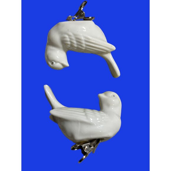Porcelain Bird-Shaped Clip on Dove ornaments - Picture 7 of 9
